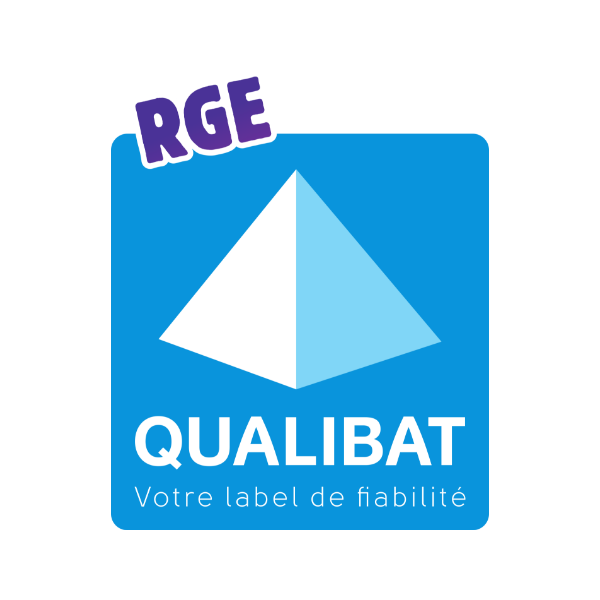Logo Qualibat RGE rond blanc