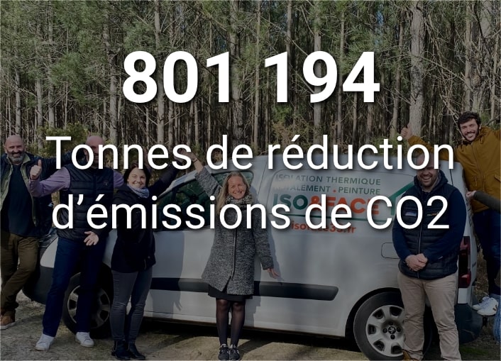 801 194 tonnes d'émission de CO2 en moins grâce à ISO&FACE