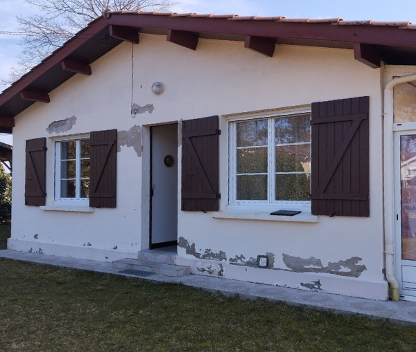 Isolation de façade à Cazaux (ITE)